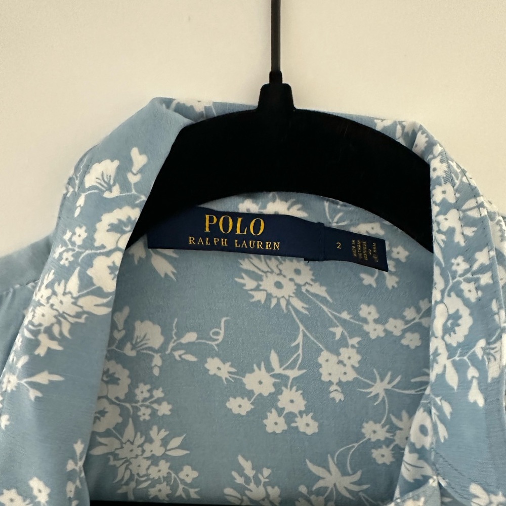 Polo ralph blue floral dress